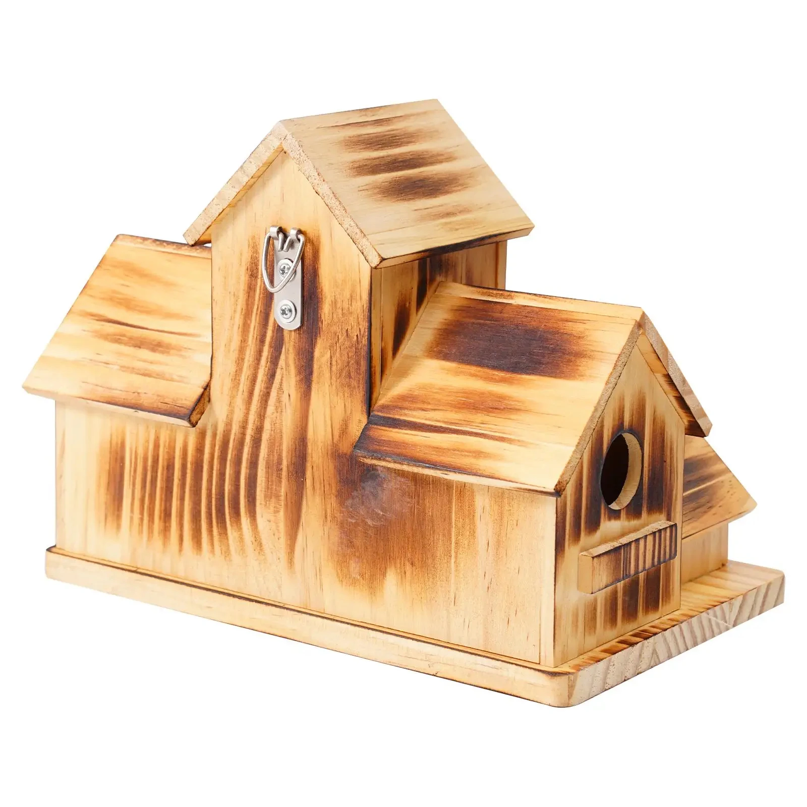 Уличное Гнездо Для 6 Птиц Деревянное Подвесное Садовое Мочальное Скворечник