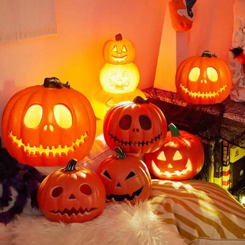 

Halloween LED Glowing Balloons Horror Ghost Pumpkin Latex Ballon Halloween Party Decorations for Home Indoor Outdoor Kids