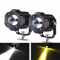 2pcs motorcycle lens spotlight headlight bulbs external far near light integrated fisheye headlight hilo beam moto accessories