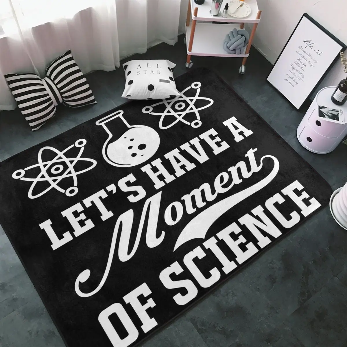 

Lets Have A Moment Of Science Science Lovers Geek Carpet, Polyester Floor Mats Popular Doorway Gifts Mats Mats Customizable