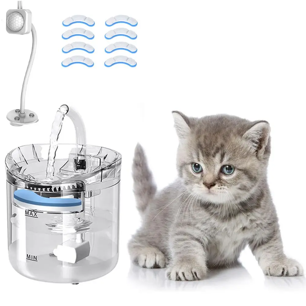 Cat Auto Circulation Fountain Filter Water Dispenser Constant Temperature Transparent Mute Pet Accessories Supplies Feeding Tool