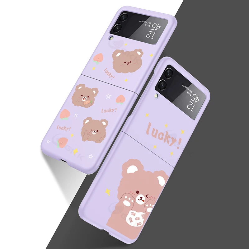 

Оригинальный чехол GKK для Samsung Galaxy Z Flip 3, флип-чехол с милым рисунком, противоударный защитный жесткий чехол для Samsung Z Flip 3