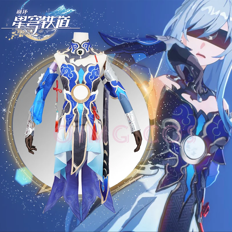 

Костюм для косплея Jingliu, карнавальный парик, парик, искусственная игра