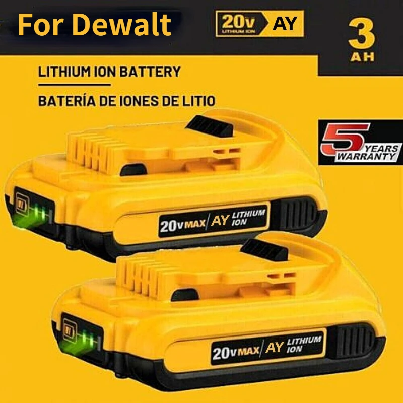 Литий-ионный аккумулятор DCB203, 20 в, 3,0 Ач для инструментов Dewalt Max, DCB205, DCB206, DCB204, DCB200, DCB182, DCB180, DCB230, DCD, DCF, серии DCG