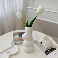 nordic creative special shaped pebble ceramic vase hydroponic dried flower vase living room decoration home flower arrangement