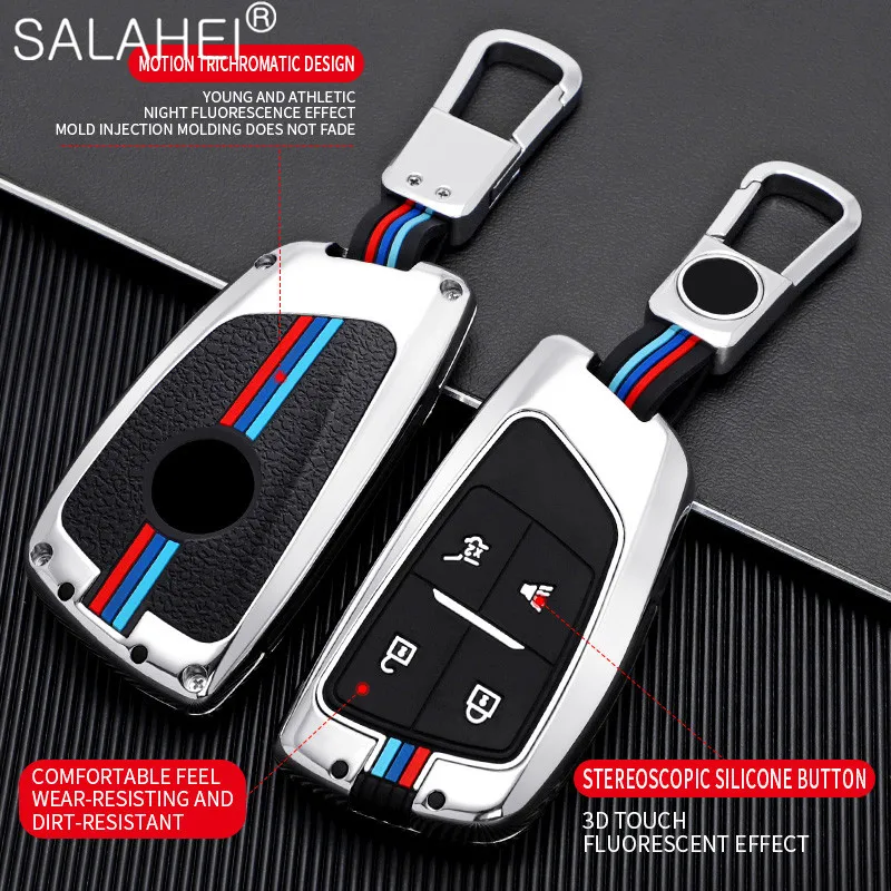 

Zinc Alloy Silicone Car Key Case For Buick Envision 2020 Angkewei S Plus Avenir 3 4 5 Button GMC Yukon Chevrolet Tahoe Suburban