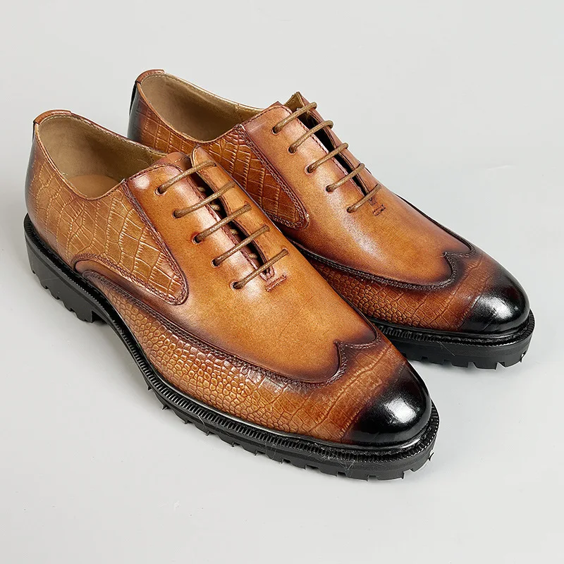 Новая мужская обувь осенняя повседневная из натуральной кожи модные мужские