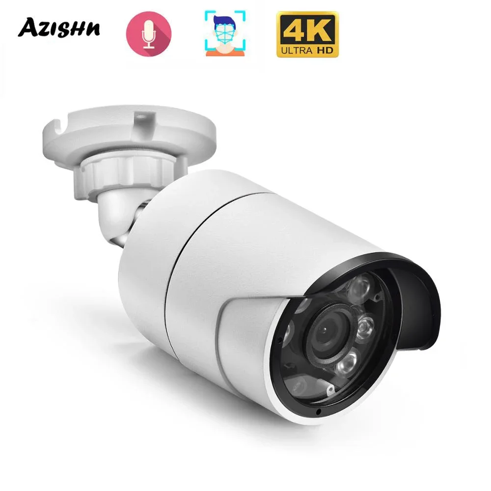 8MP 4K IP камера наружная AI распознавание лиц Bullet Audio CCTV ночное видение 5MP 4MP POE