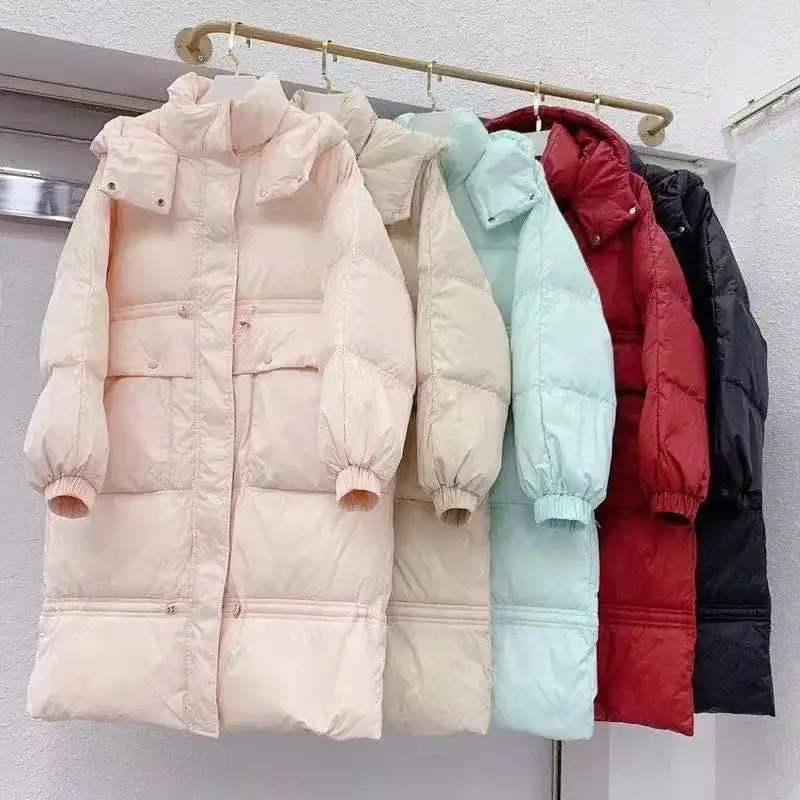 Women Winter White Duck Down Jacket Women Hooded Parkas Coat 2022 New Thicken Warm Coats Puffer Jackets Female Outerwear E851