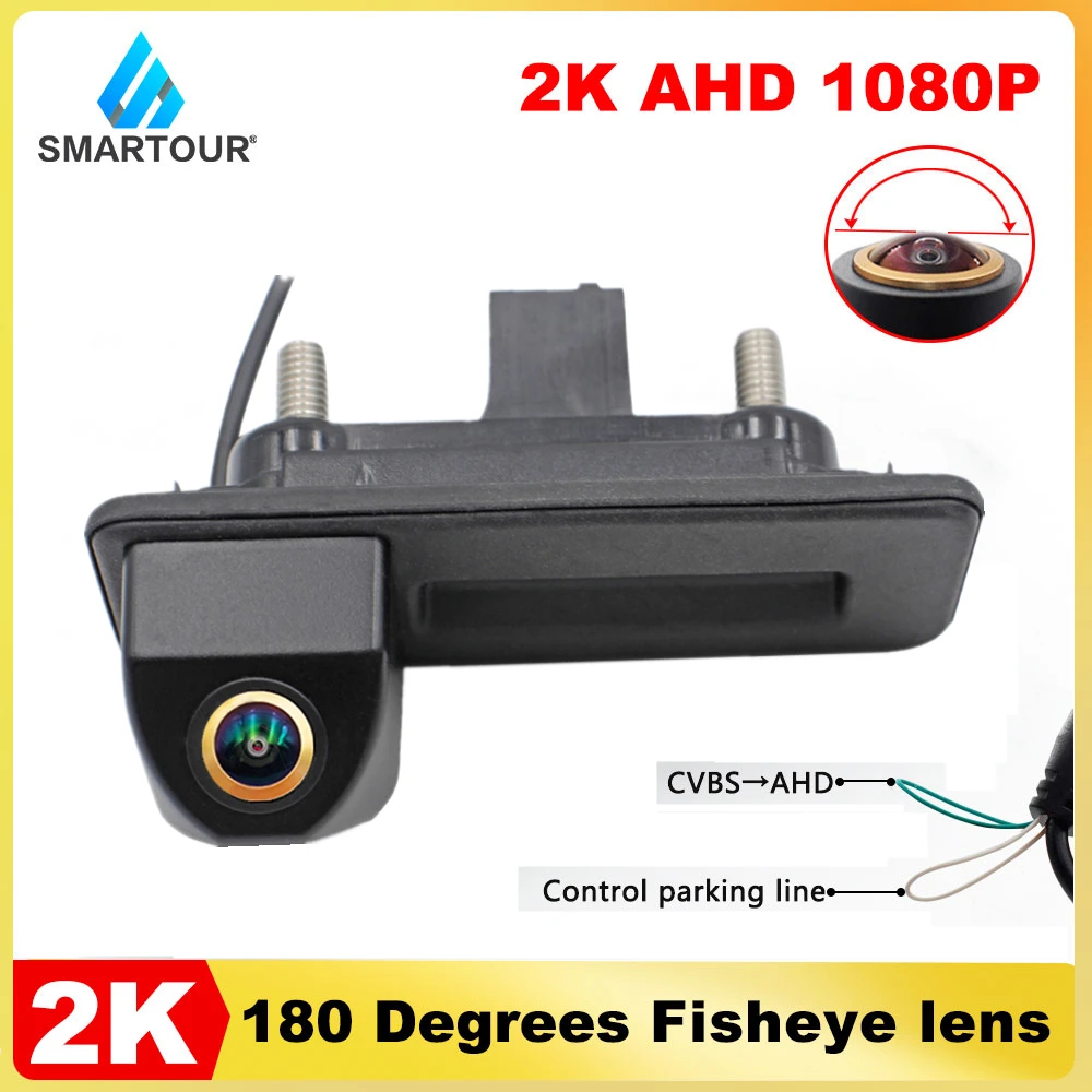 

180 Degree 2K AHD 1080P Car Rear View Camera for Skoda Roomster Fabia Octavia Yeti Rapid superb for Audi A1 A4L A3 Night Vision