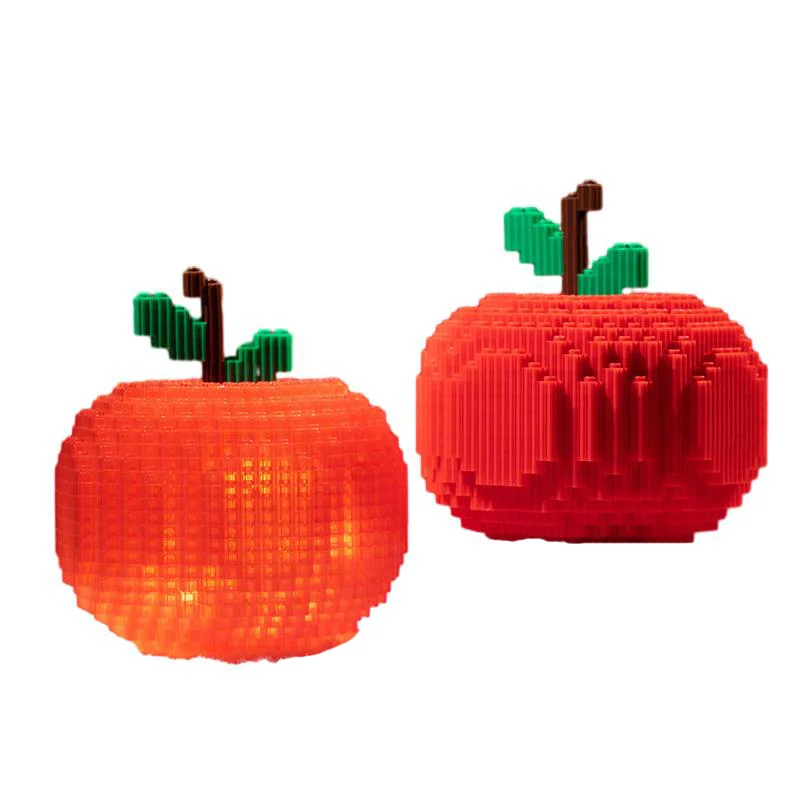 

Small particle children's puzzle assembly blocks Christmas gifts Christmas Eve apple blocks