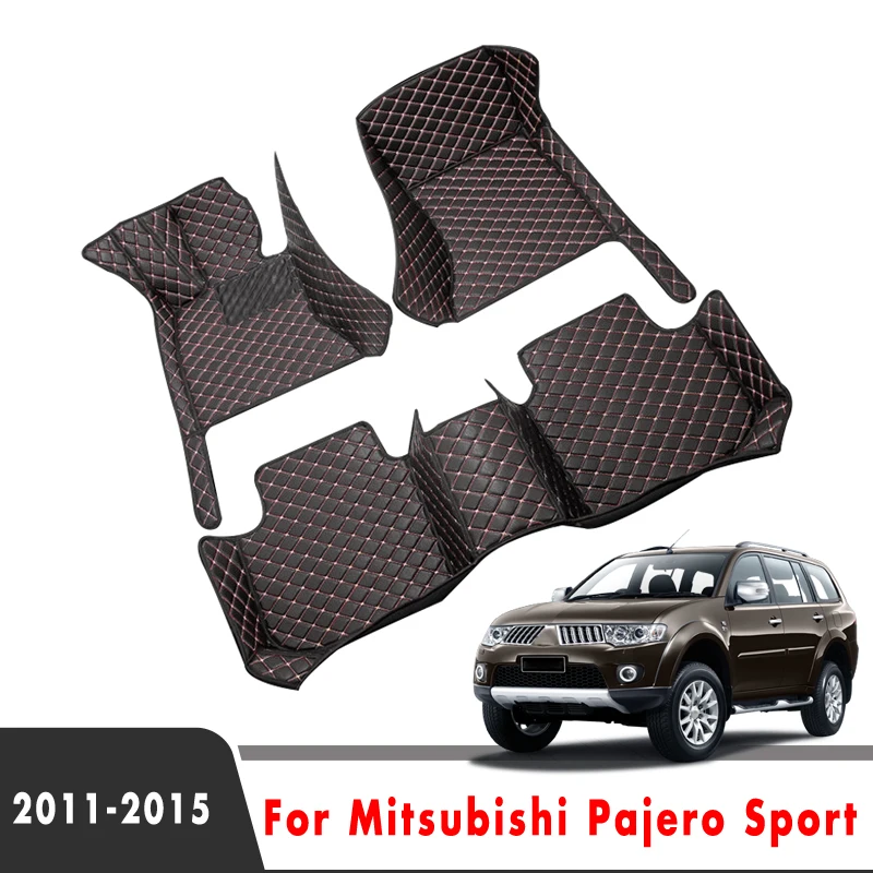 

Car Floor Mats For Mitsubishi Pajero Sport 2015 2014 2013 2012 2011 (5 seats) Interior Styling Auto Carpets Waterproof Rugs