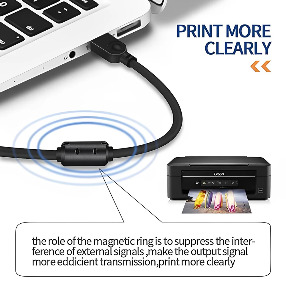USB-кабель для принтера шнур совместимый с EcoTank внешний диаметр