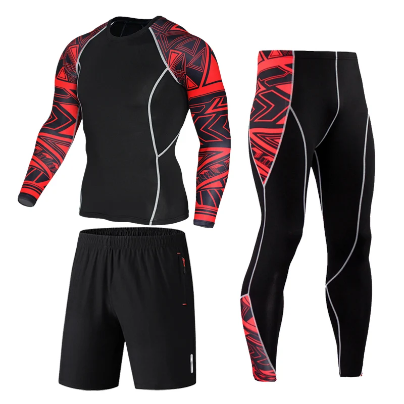 Fall Winter Second Skin Thermal Underwear Set Men's Compression Sports Underwear Warm Base Layer Track suit Men Sportswear 4XL