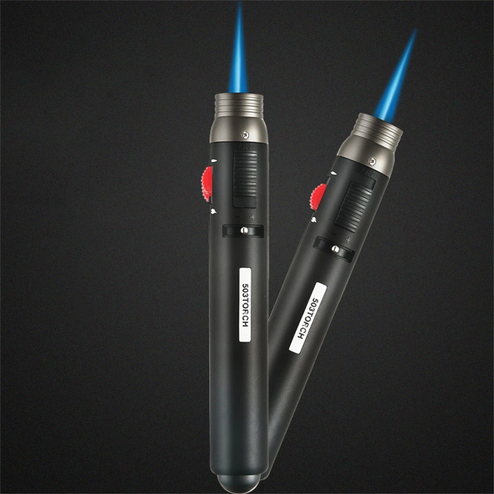 Torch Jet Lighter Cigarette Gas Lighter Kitchen Gadgets Bbq Candle Lighter Windproof Welding Torch Lighter