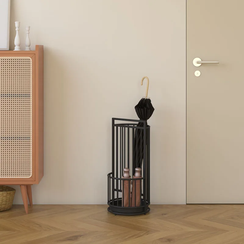 

Металлическая подставка для зонта в скандинавском стиле, небольшая Элегантная черная настольная подставка для зонта, дождевика, ковш, WSW10XP