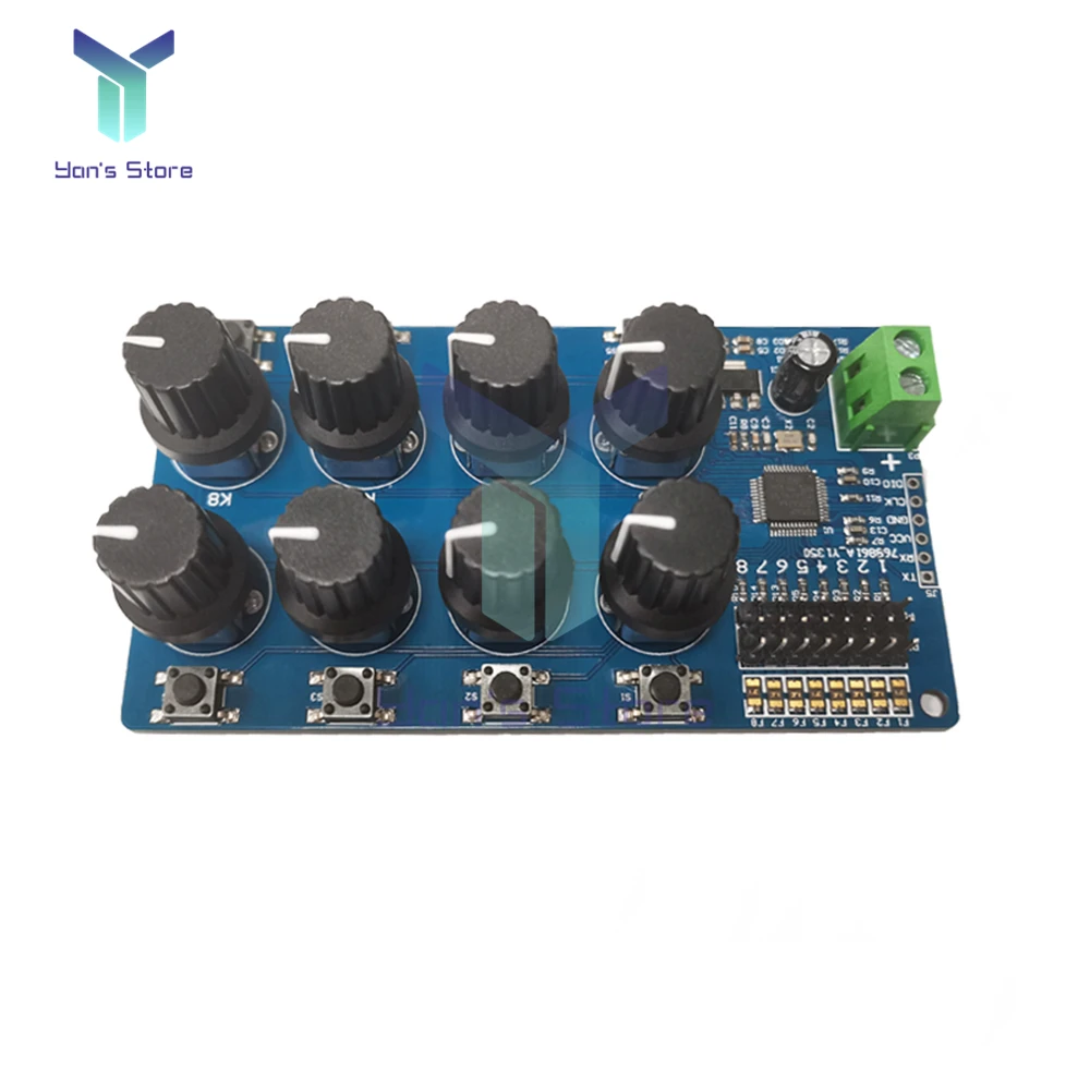 

8CH Rotary Knob Servo Driver 8 Channel/Way Controller Board Overcurrent Protection Servo Tester Servo Controller