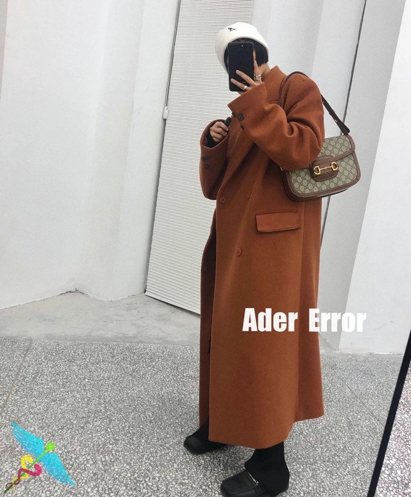 

Шерстяное длинное пальто ADER ERROR для мужчин и женщин, высококачественное толстое шерстяное пальто с костюмным воротником, свободная темперн...