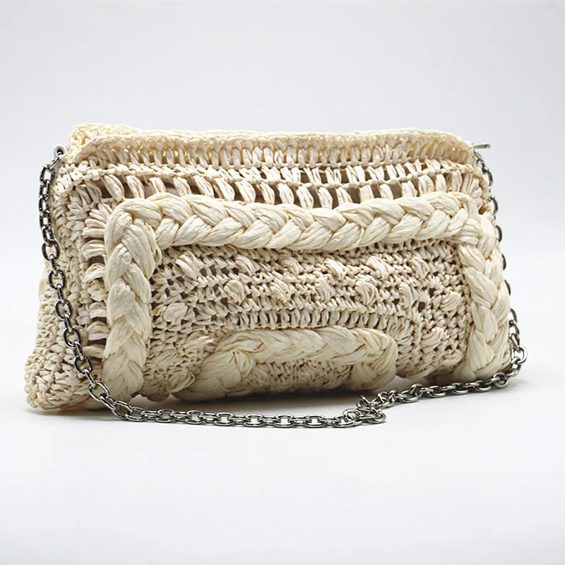 New hand-woven bag 2022 new style straw simple women's shoulder |