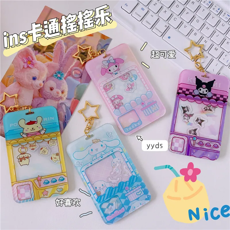 

Sanrioed Hellokittys Mymelody Kuromi Cinnamoroll Purin Cute Cartoon Decorative Bag Pendant Doll Small Toy Keychain