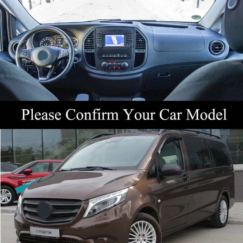 Фото Для Mercedes Benz Vito W447 MK3 Valente Metris 2015-2020 коврик для приборной панели коврик ковер солнцезащитный козырек Ретро Кожаная подушка №2