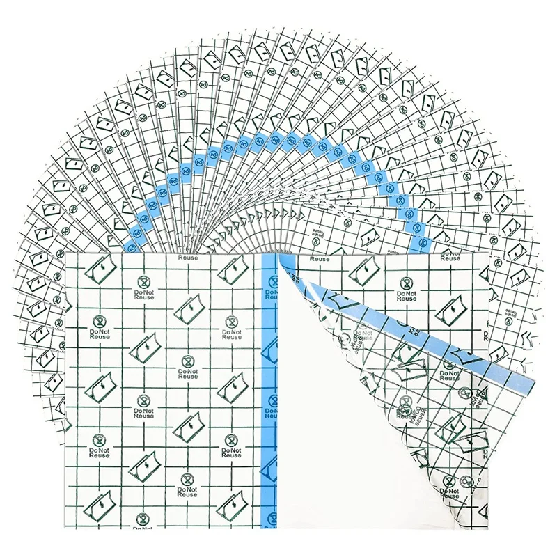 

50 шт., прозрачная эластичная защитная плёнка для душа, 15 х18 см