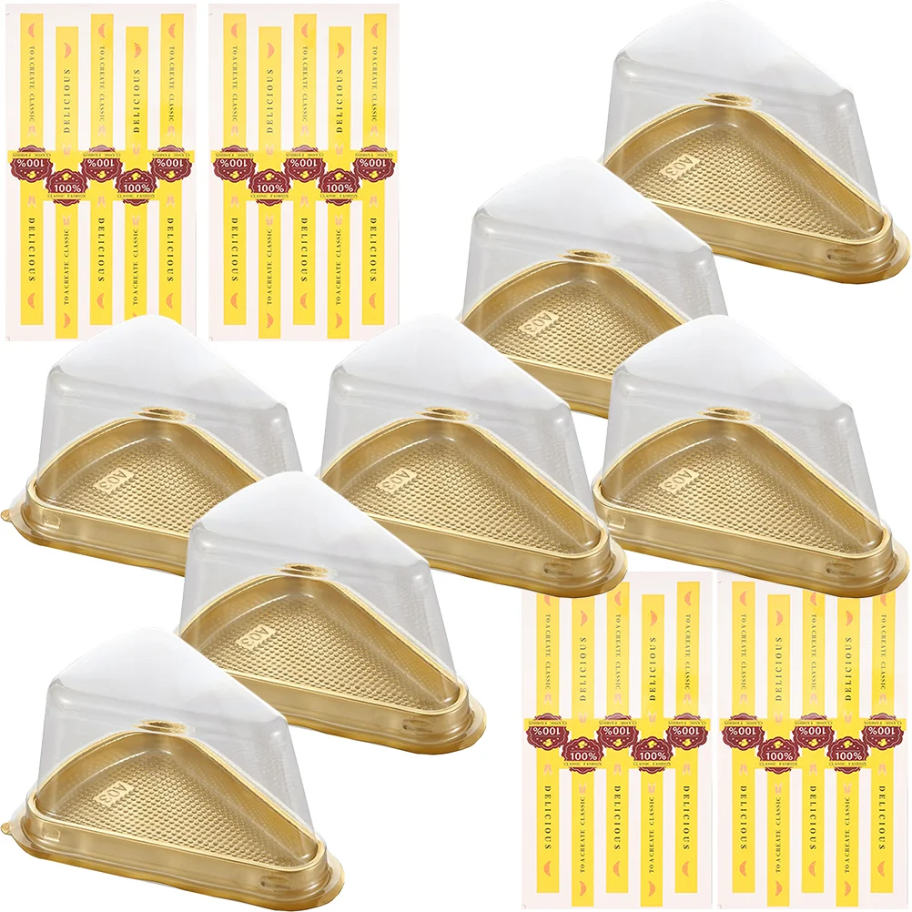 

Container Sandwich Box Triangle Cake Boxes Case Gift Treat Carrier Single Slice Snack Party Mousse Chocolate Takeaway