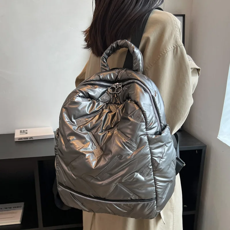 

Модный ссветильник хлопковый рюкзак для женщин, водонепроницаемые мягкие школьные дорожные ранцы, школьные портфели для девочек-подростко...