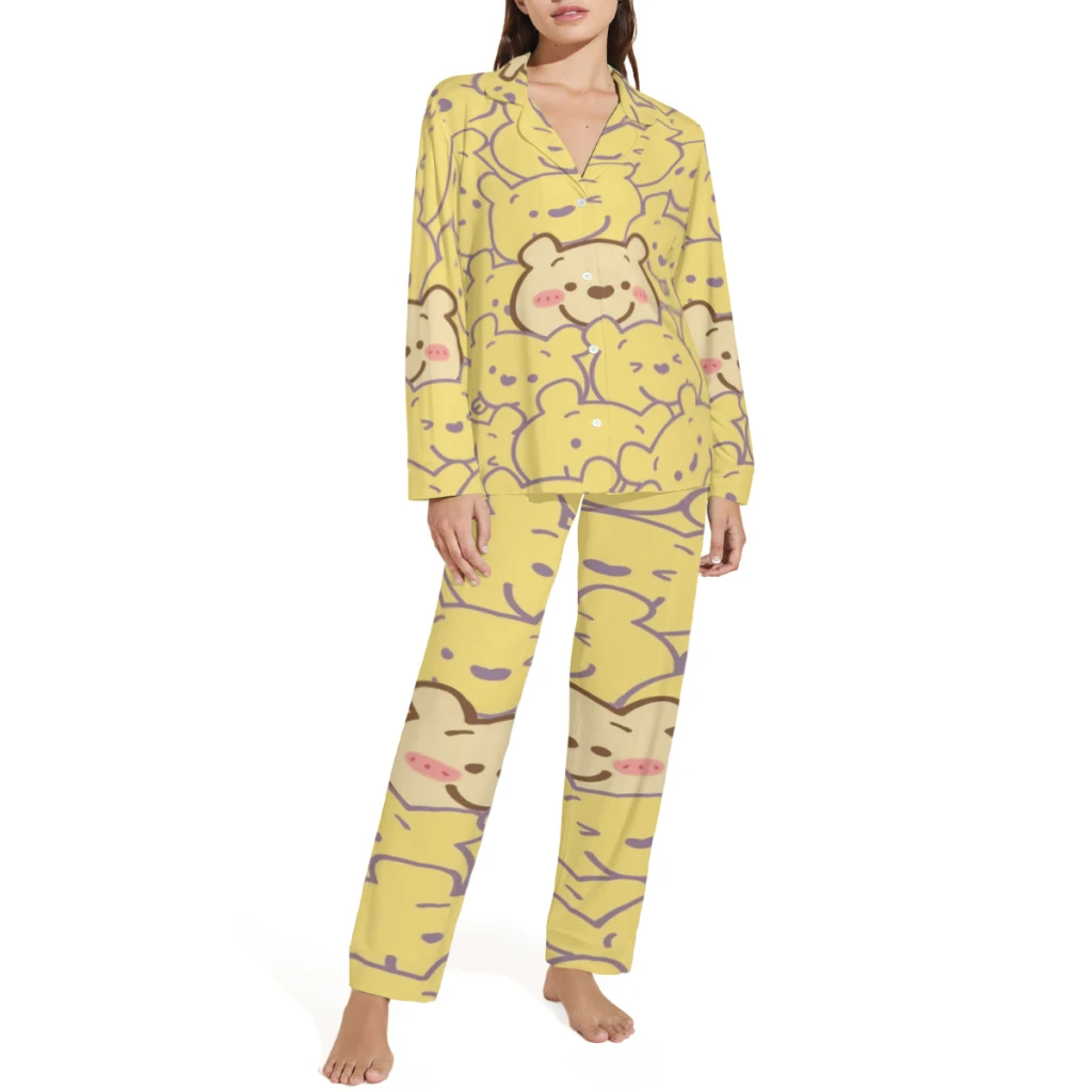 Белая пижама Disney Winnie The Pooh выбранные узоры Minso милый стиль