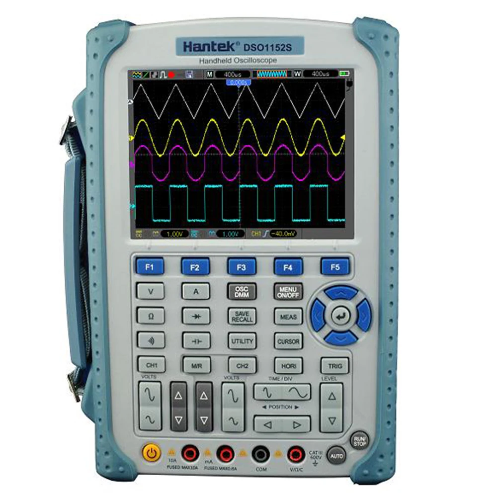 

Hantek DSO1152S 150MHz Handheld Oscilloscope 6000 Counts Multimeter 2 Channel Digital Storage Oscilloscope for Lab