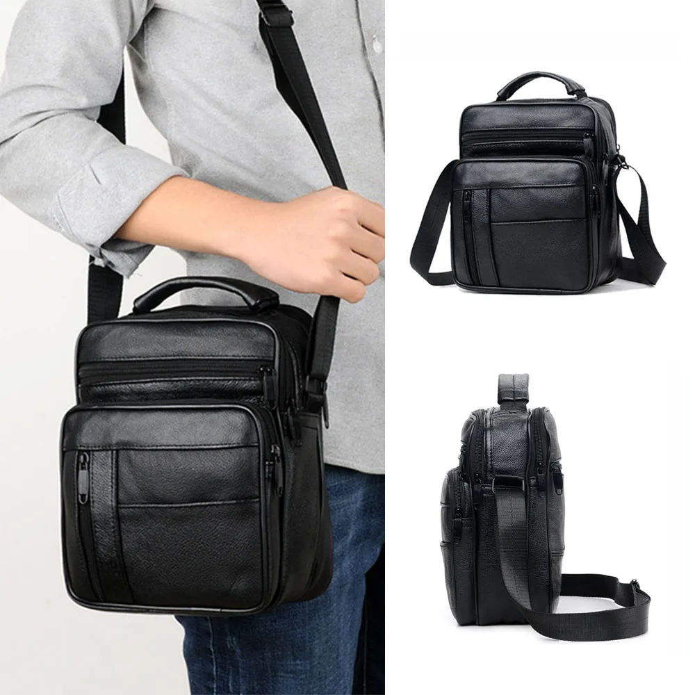 

Handbag Bag Capacity Satchel Bag Crossbody Casual Messenger Bag Leather Large Shoulder Cowhide Layer Second Men's Travel