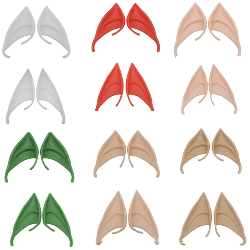 

1 Pair Of Halloween Elf Ears Latex Cosplay Props Fake Ears Unisex Party Dress Up Props Halloween Decoration
