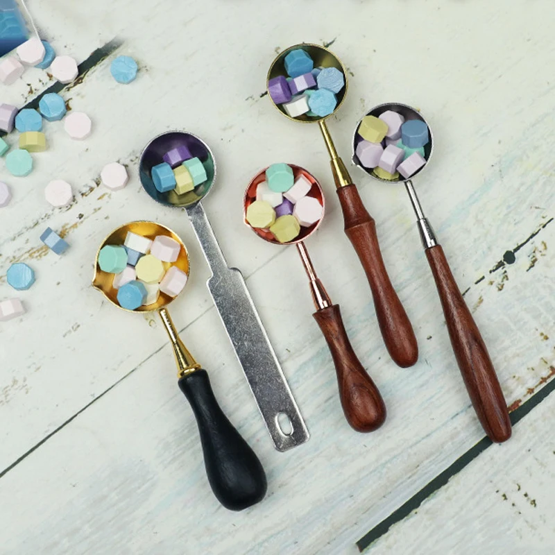 Ретро - герметичный воск ложка деревянная рукоятка огнестойкая краска