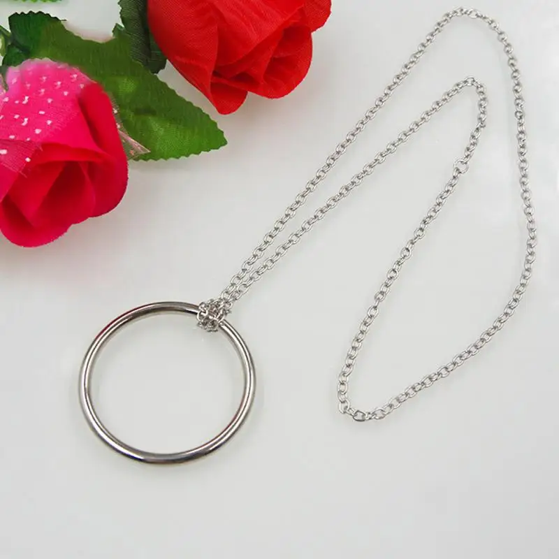 

70cm Necklace Ring Children Chain Show Props Anklet Kids Tricks Chain Keychain Magical Knot Iron Link Birthday Small Gift