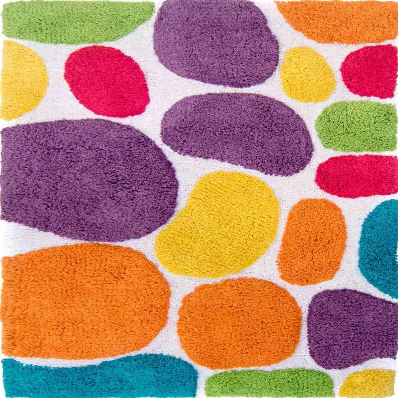 

Gorgeous Multi Colored Brights 24" x 36" Non Slip Bath Runner for Bathroom, Bedroom, Kitchen and Home Decor.