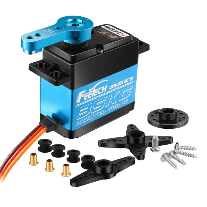 

Rc Servo Motor 25kg 35kg Waterproof Metal Gear Servo High Voltage Torque Programmable Standard Digit Servo For RC Car Robot UAV