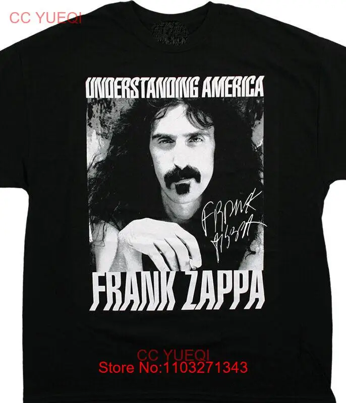 Хлопковая черная рубашка Vtg Zappa полной размера AP305