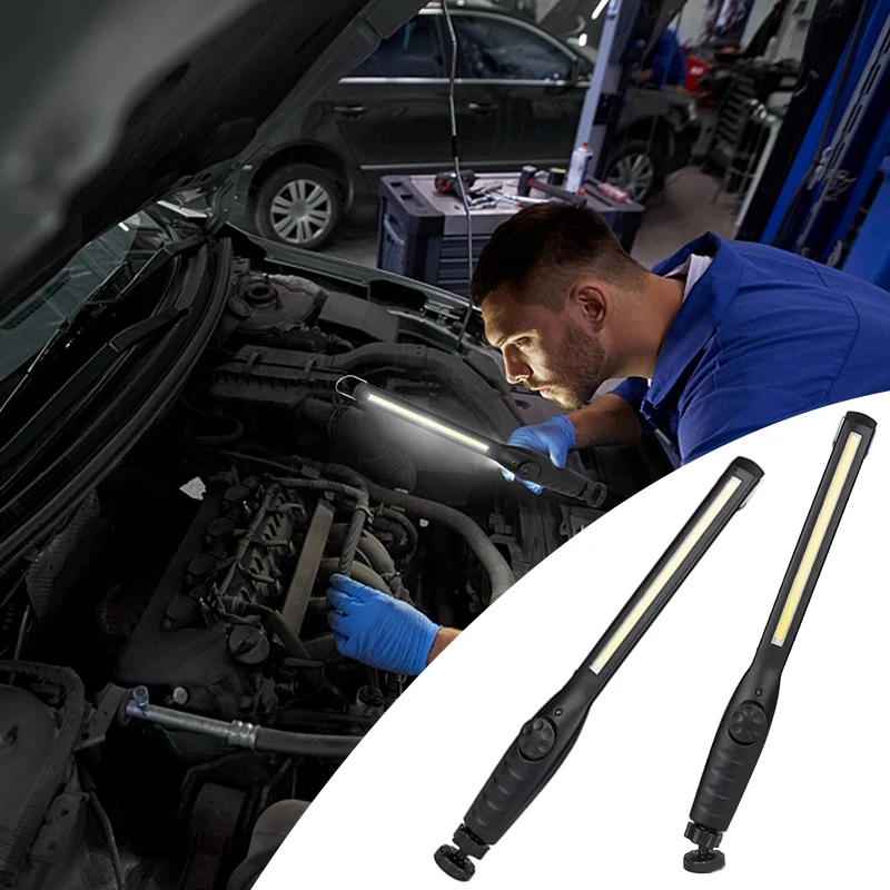 

COB LED Work Light USB Rechargeable Flashlight Portable Magnetic Cordless Inspection Strip Light For Car Repair Camping Workshop