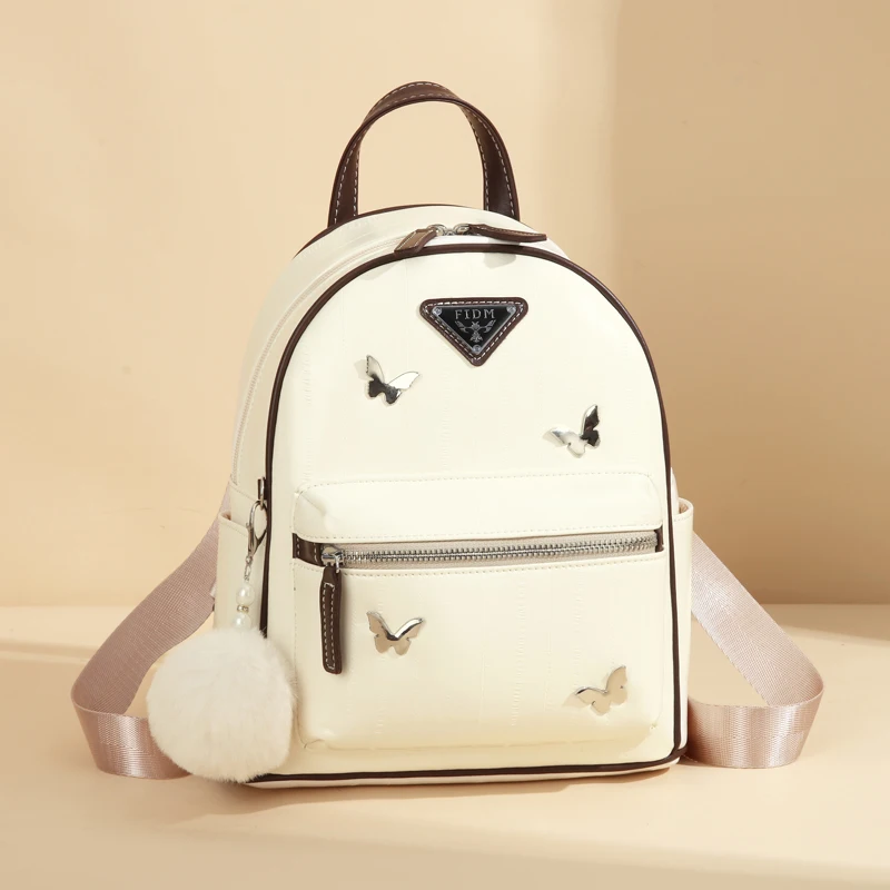 Современный однотонный рюкзак с простой текстурой изысканный дорожный для