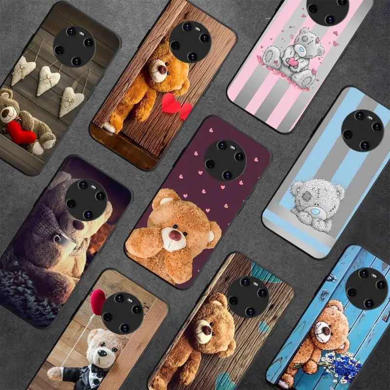 

Cute Teddy Bear Phone Case for Huawei Y 6 9 7 5 8s prime 2019 2018 enjoy 7 plus