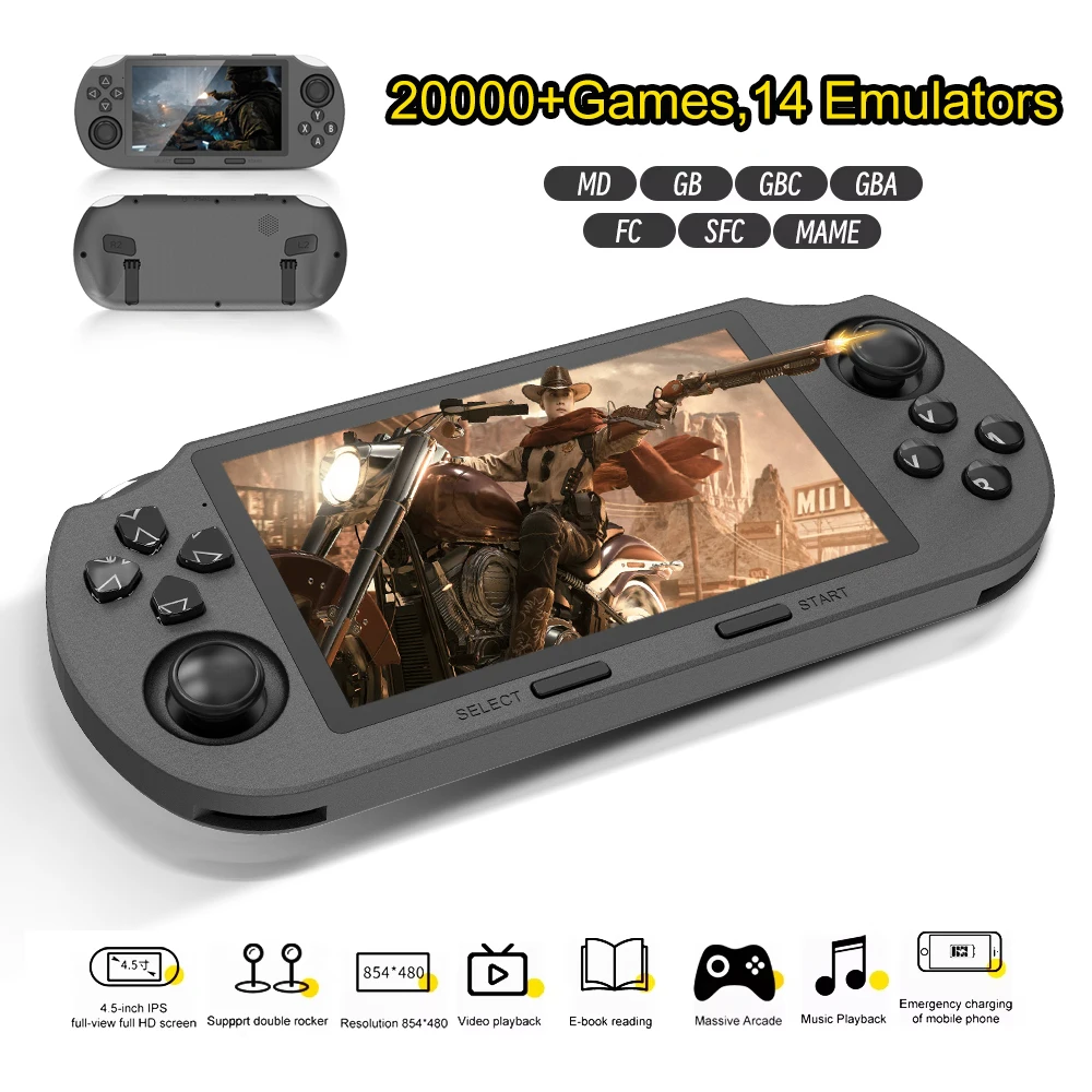 Портативный игровой плеер 4,5-дюймовый IPS-экран | AliExpress