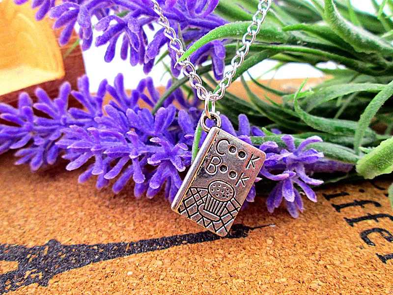 3 шт./лот кулинарная книга 12x17 мм антикварная серебряная подвеска ожерелье