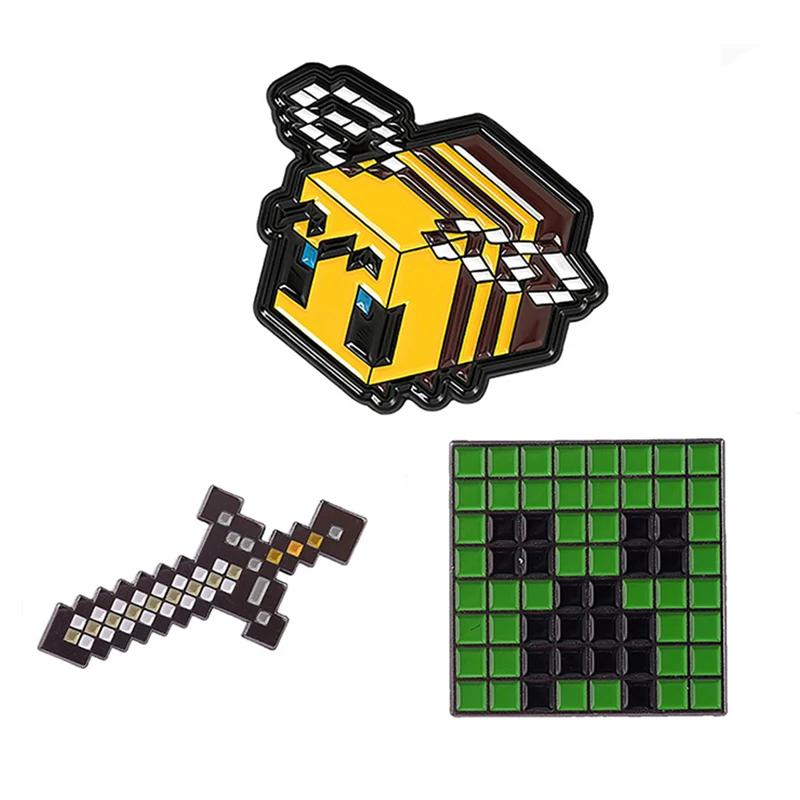 

Game Pins Personality Trend Sword Letter Paint Backpack Clothing Accessories Alloy Enamel Lapel Pins Brooches Badge