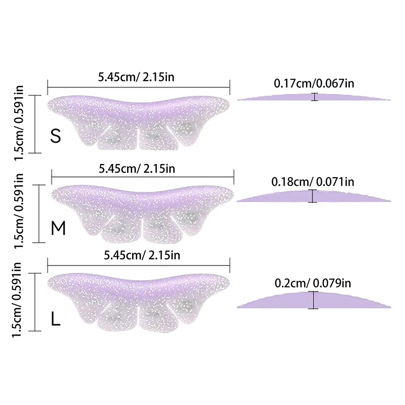 Силиконовые блестящие щитки для подъема ресниц-бабочек подушечки завивки ресниц