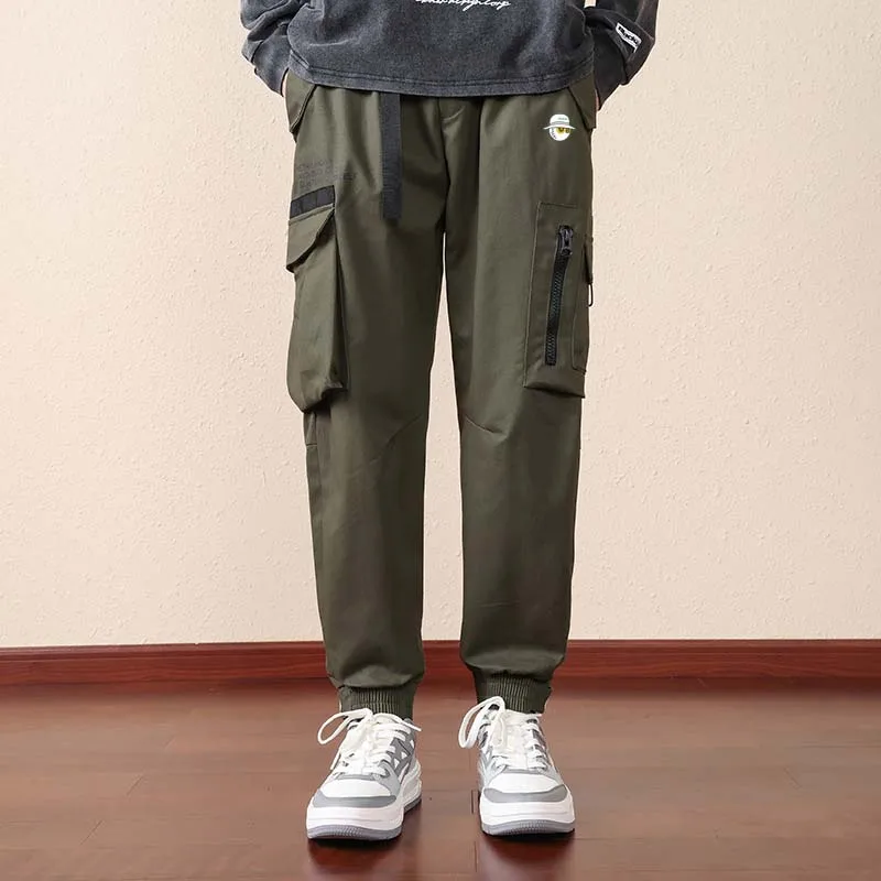 Men's Wear Summer Sweatpants For Men Malbon Golf Thin Solid Color Streetwear Loose Bib Overall Straight Pants Work Clothes