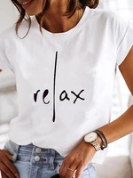 clothes ladies summer t clothing print fashion casual t shirts letter 90s trend cute short sleeve women female graphic tee