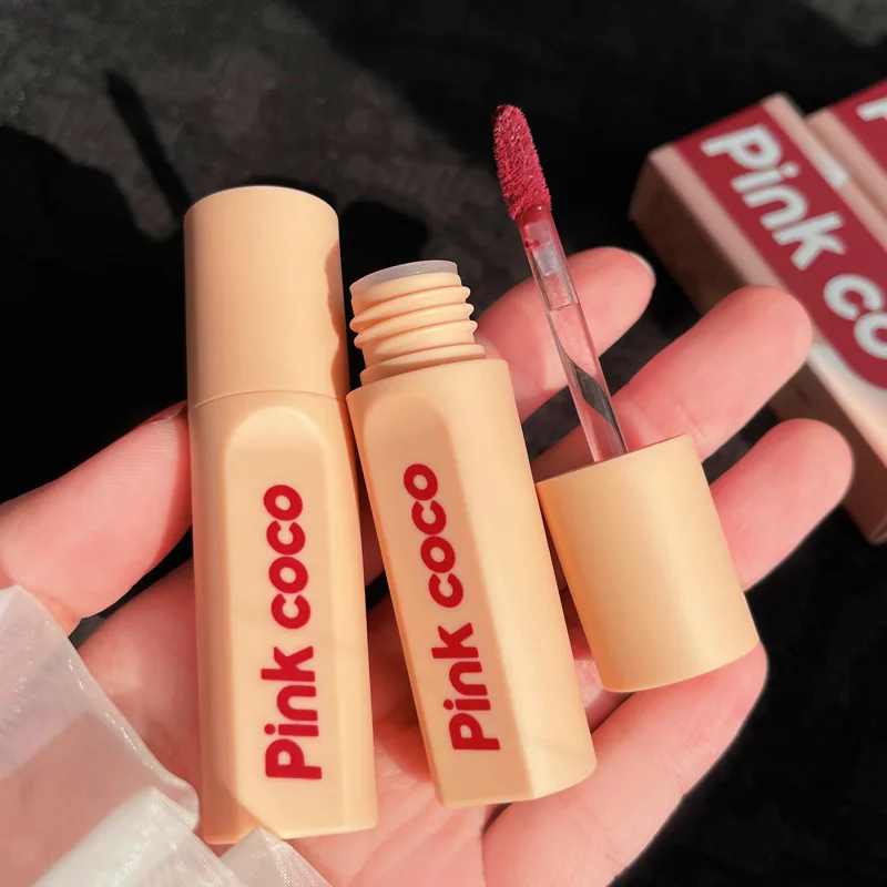 

Fashion Lip Gloss Lip Tint Cream Pigment Lasting Non-stick Cup Makeup Cosmetics Semicircular Design Matte Velvet Lipstick
