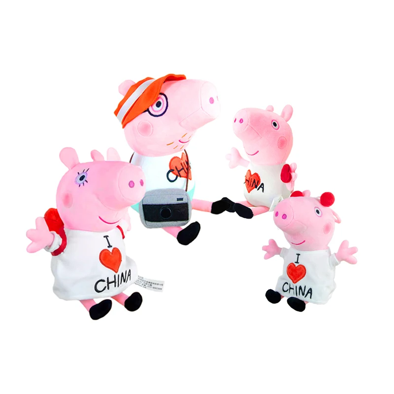 E-Strong Свинка Пеппа Плюшевая игрушка Мягкие короткие плюшевые животные Серия