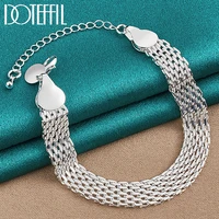 doteffil 925 sterling silver 10mm weave bracelet chain for women man wedding engagement party fashion jewelry