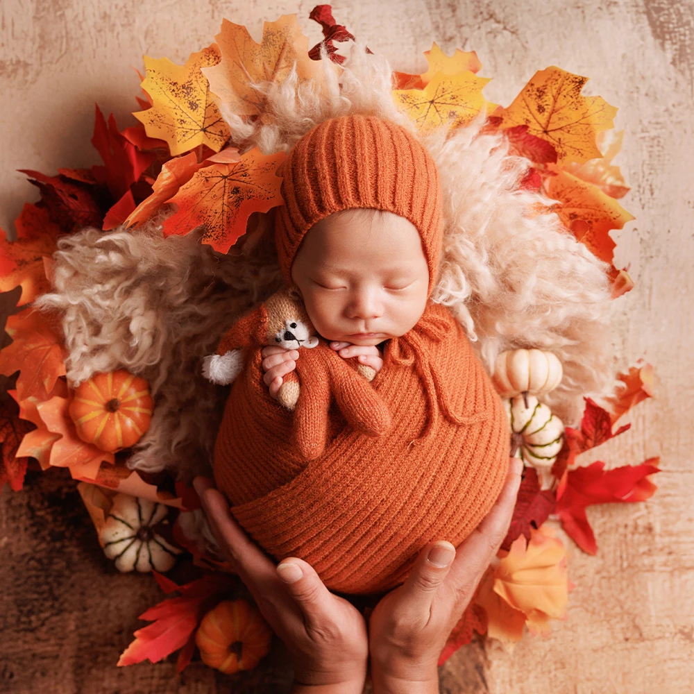 Реквизит для фотосъемки новорожденных вязаная шапка детские головные уборы